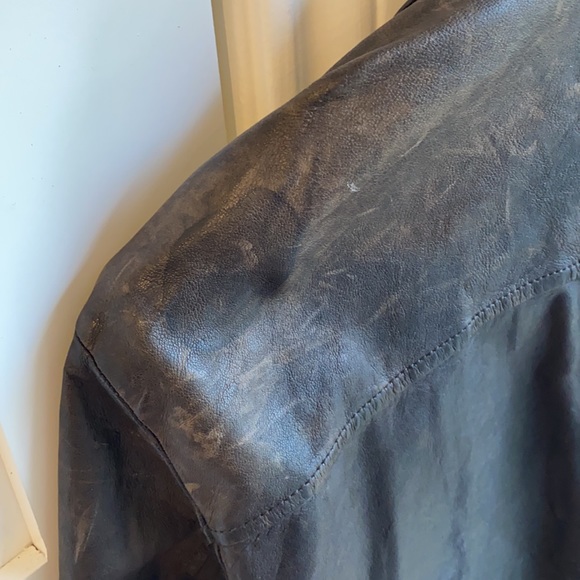 Billy Reid leather bomber jacket - Picture 6 of 6